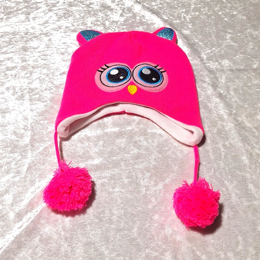 GM Gold Medal International Children Hot Pink Animal Face Tobaggan Winter Hat